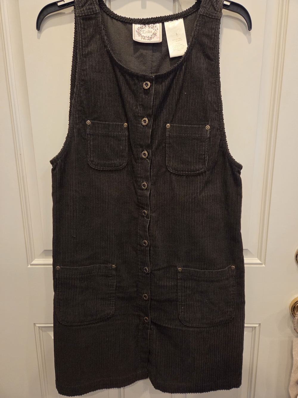 Erika Dark Brown Corduroy Dress Size Small